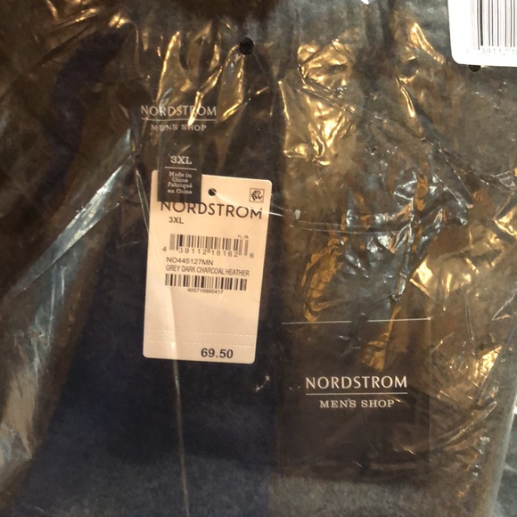 Nordstrom Brushed Crewneck Sweater, Size 3Xl in Grey Dark Charcoal Heather 🤩B10 - Picture 5 of 7